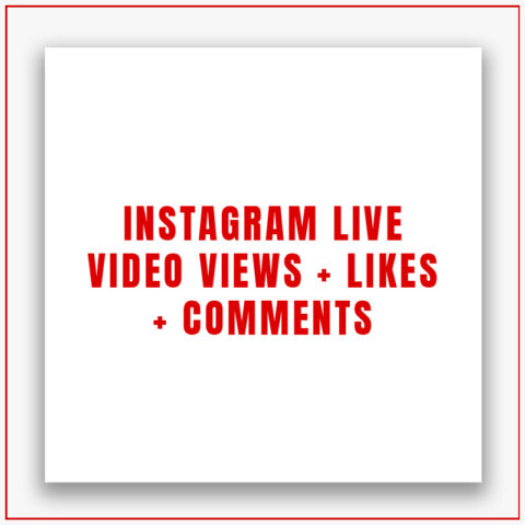 Instagram Live Video Views + Likes + Comments