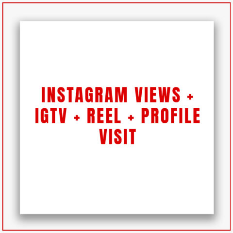Instagram Views + IGTV + Reel + Profile Visit